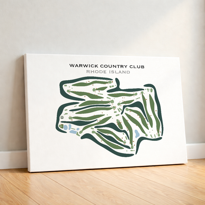 Warwick Country Club, Rhode Island - Printed Golf Courses