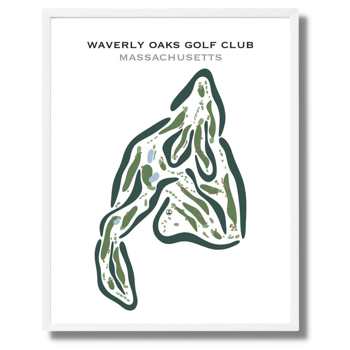 Waverly Oaks Golf Club, Massachusetts - Printed Golf Courses - Golf Course Prints