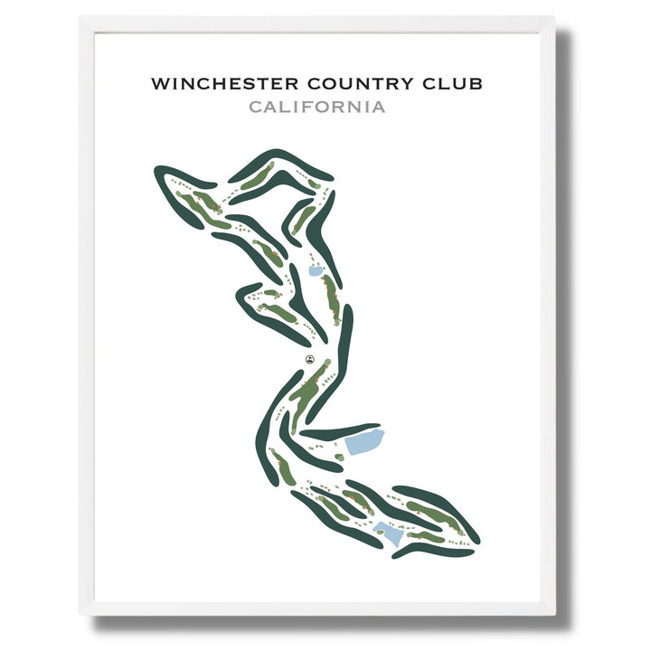 Winchester Country Club, California - Printed Golf Course