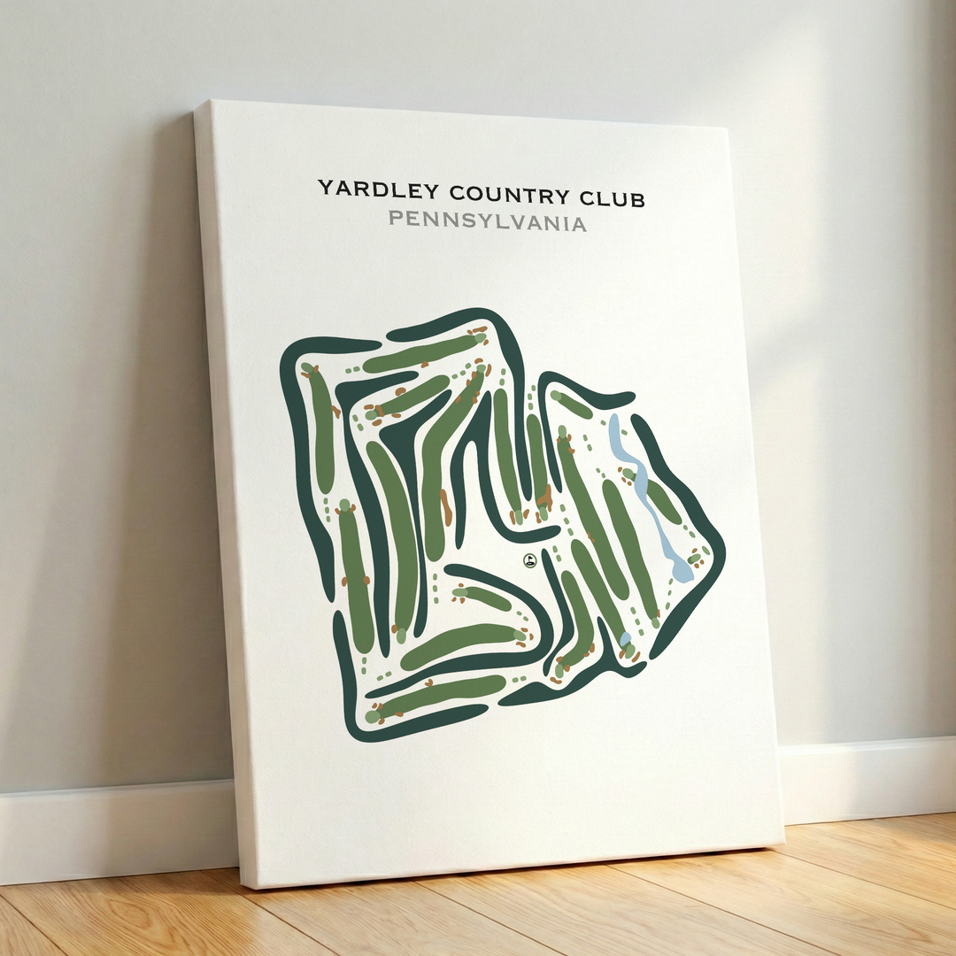 Yardley Country Club, Pennsylvania - Printed Golf Courses