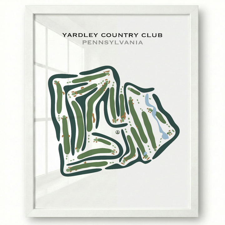 Yardley Country Club, Pennsylvania - Printed Golf Courses
