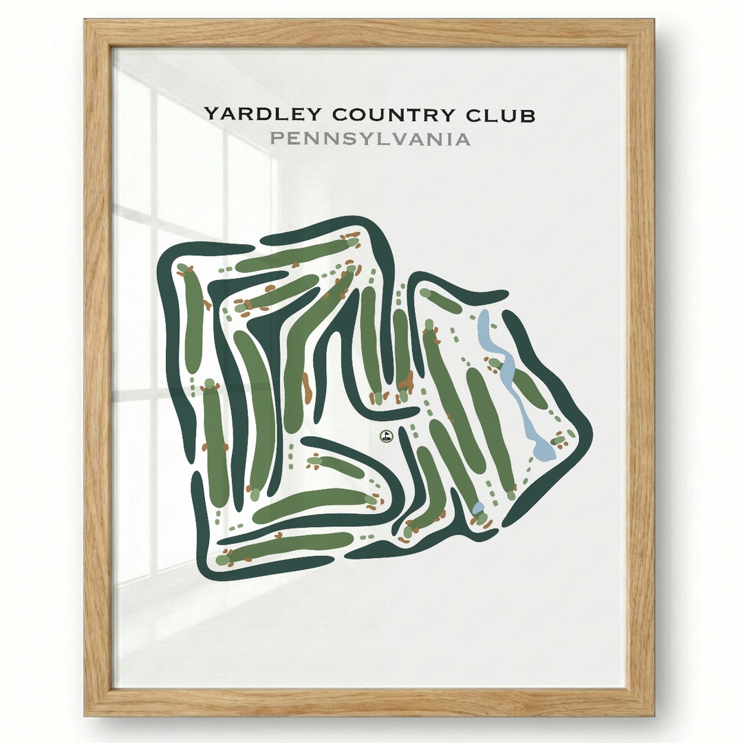 Yardley Country Club, Pennsylvania - Printed Golf Courses
