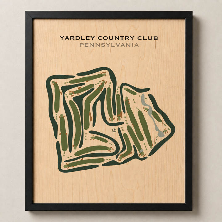 Yardley Country Club, Pennsylvania - Printed Golf Courses