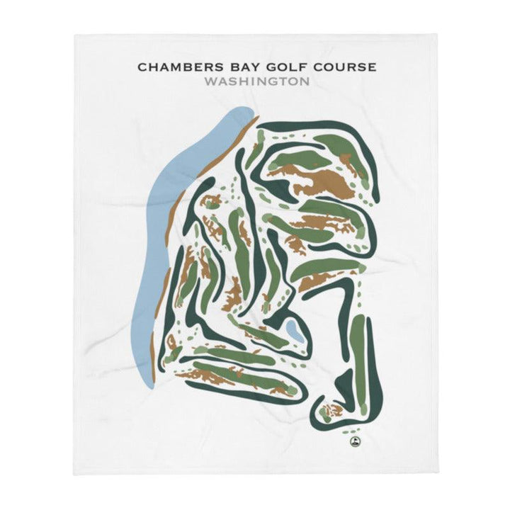 Chambers Bay Golf Course, University Place Washington - Printed Golf Courses - Golf Course Prints