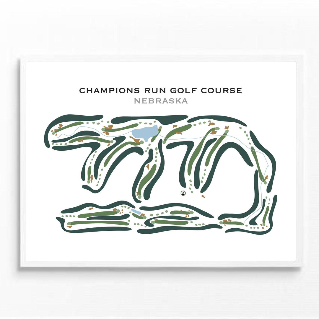 Champions Run Golf Course, Nebraska - Printed Golf Courses - Golf Course Prints