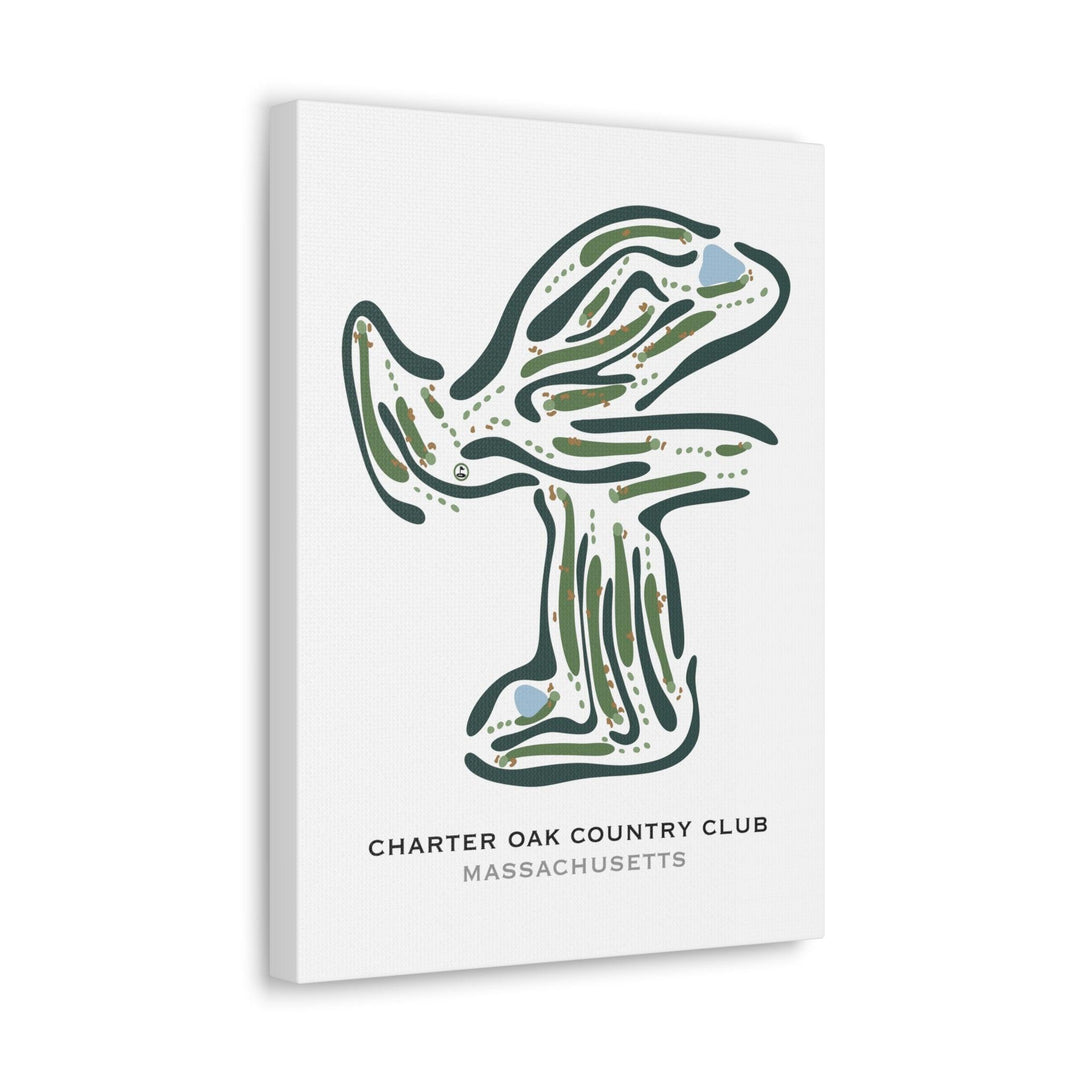 Charter Oak Country Club, Massachusetts - Printed Golf Courses - Golf Course Prints