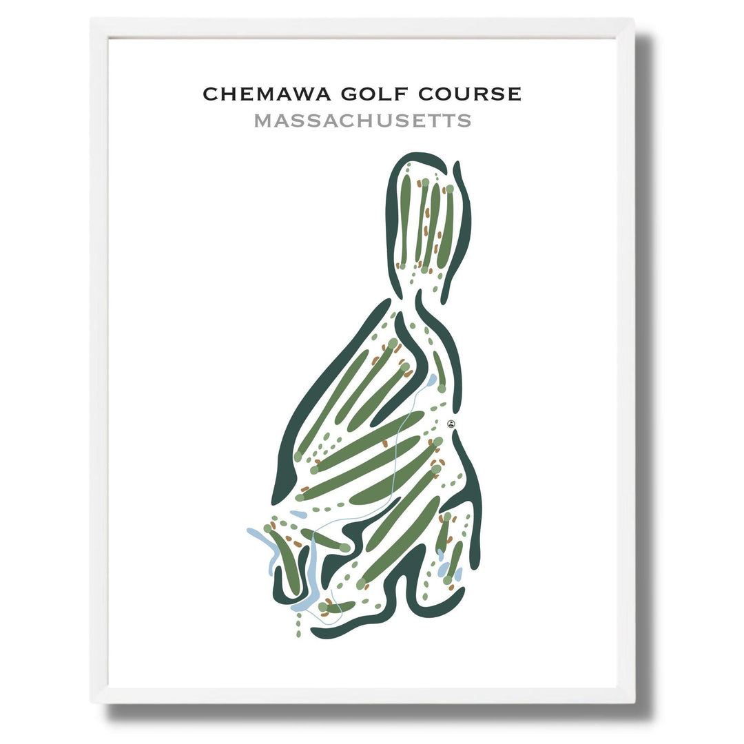 Chemawa Golf Course, Massachusetts - Printed Golf Courses - Golf Course Prints