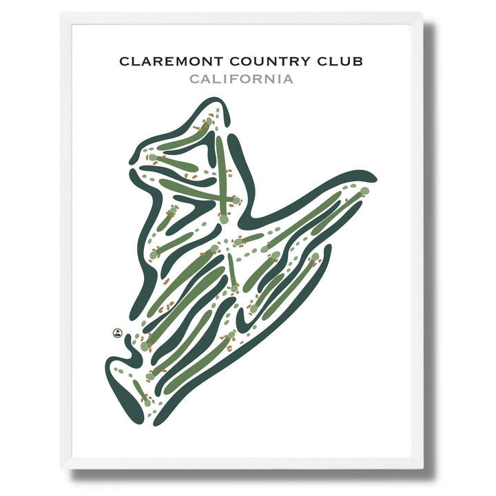 Claremont Country Club, California - Printed Golf Courses - Golf Course Prints