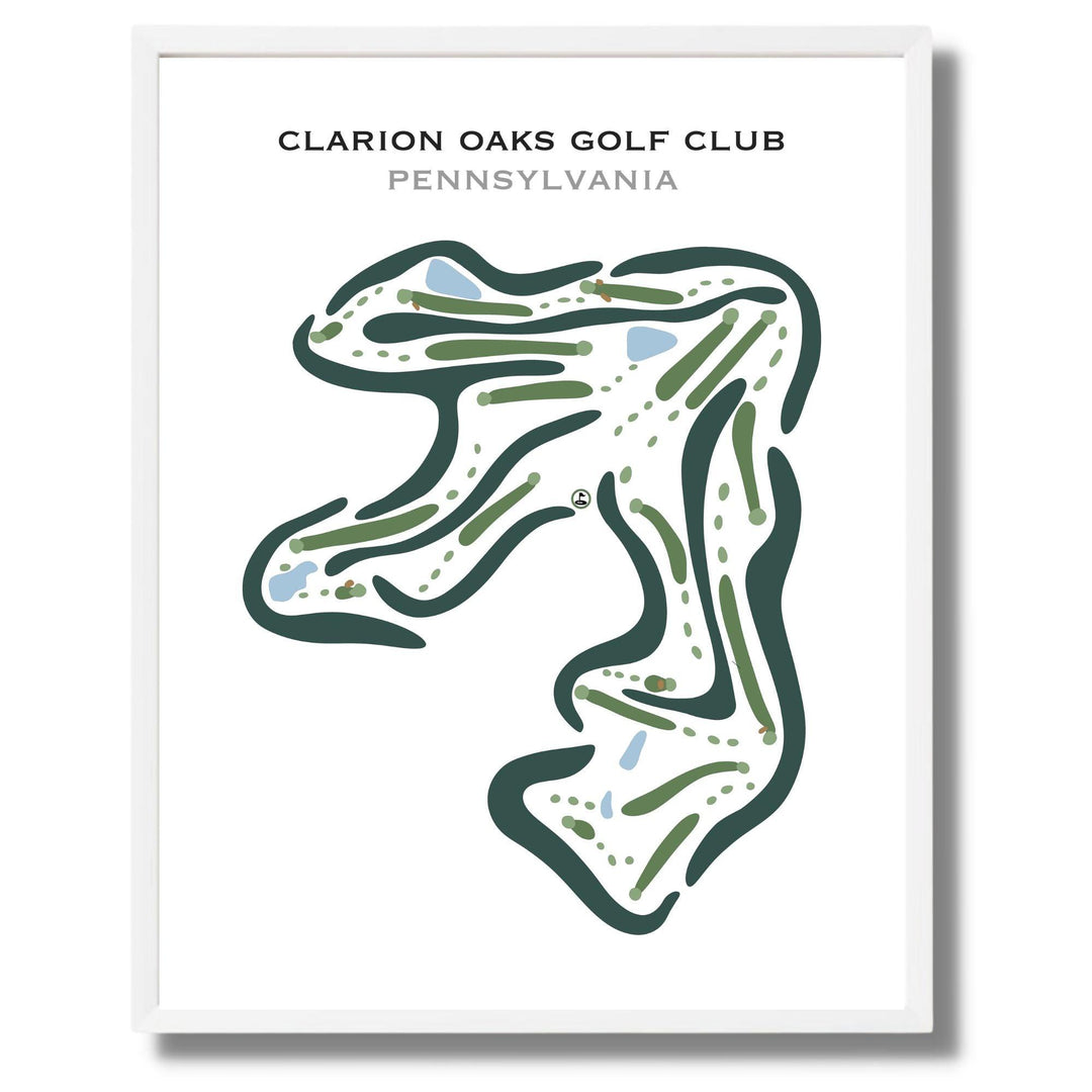 Clarion Oaks Golf Club, Pennsylvania - Printed Golf Course - Golf Course Prints