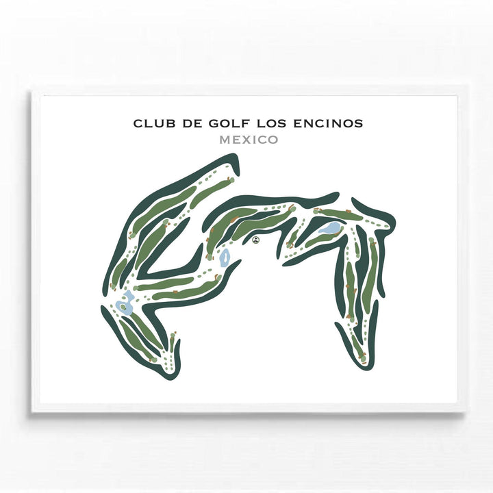 Club De Golf Los Encinos, Mexico - Printed Golf Courses - Golf Course Prints