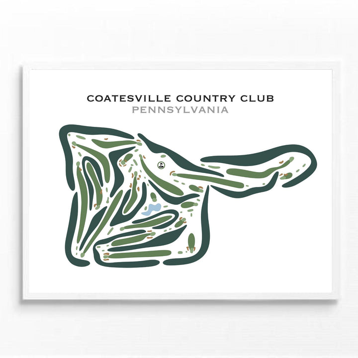 Coatesville Country Club, Pennsylvania - Printed Golf Courses - Golf Course Prints
