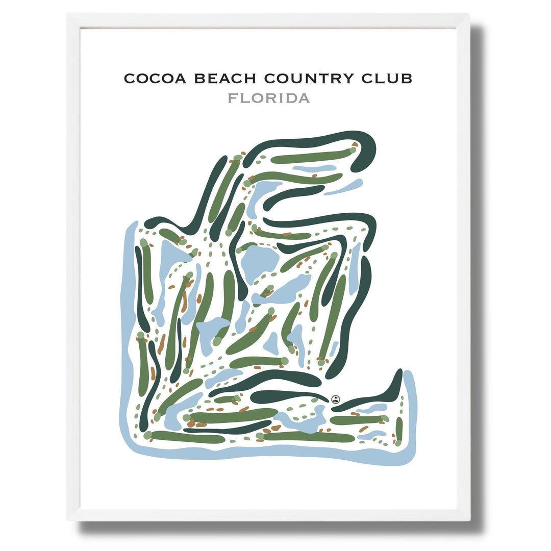 Cocoa Beach Country Club, Florida - Printed Golf Courses - Golf Course Prints