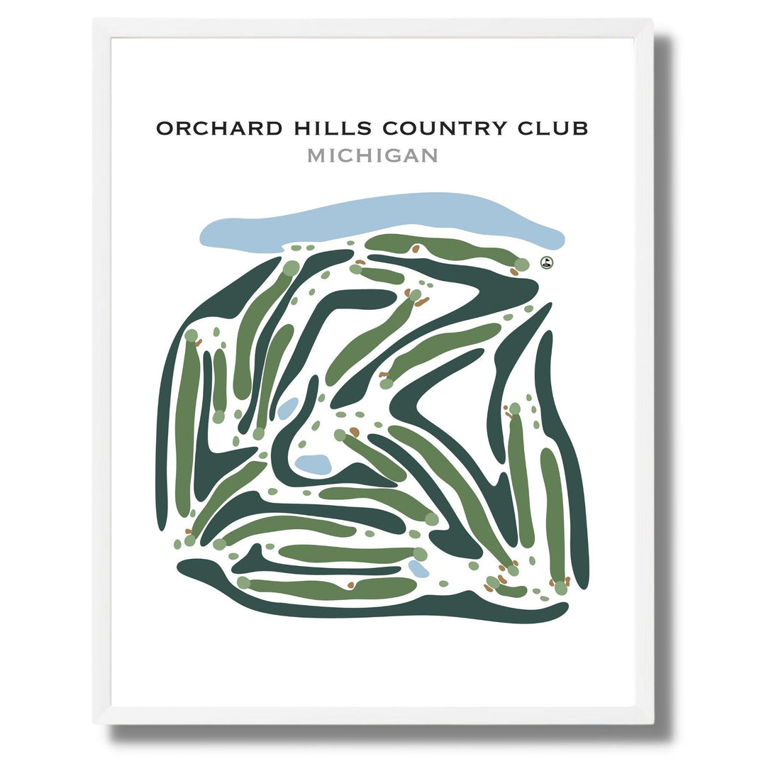 Orchard Hills Country Club, Michigan - Printed Golf Courses - Golf Course Prints