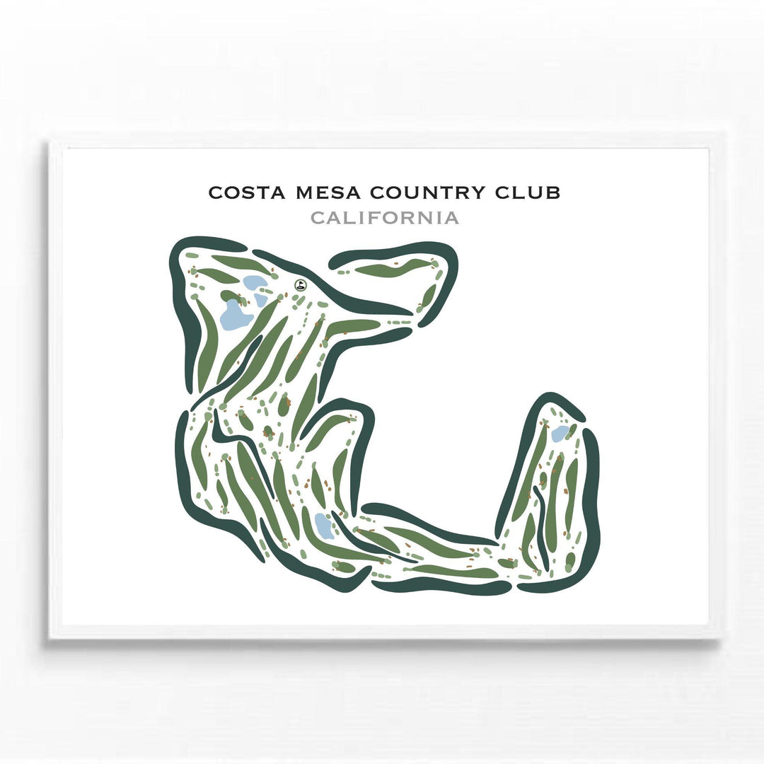 Costa Mesa Country Club, California - Printed Golf Courses - Golf Course Prints