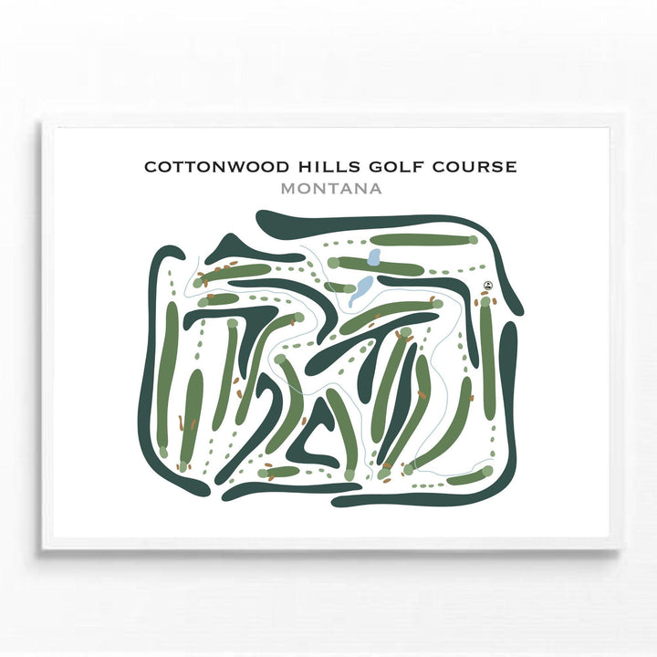 Cottonwood Hills Golf Club, Montana - Printed Golf Courses - Golf Course Prints