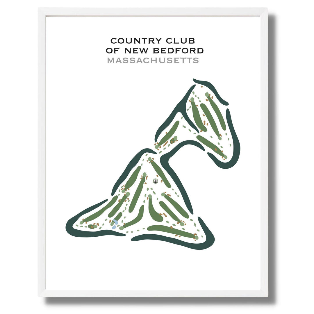 Country Club of New Bedford, Massachusetts - Printed Golf Courses - Golf Course Prints