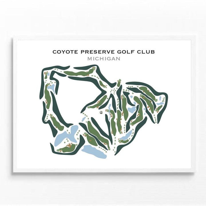Coyote Preserve Golf Club, Michigan - Printed Golf Courses - Golf Course Prints