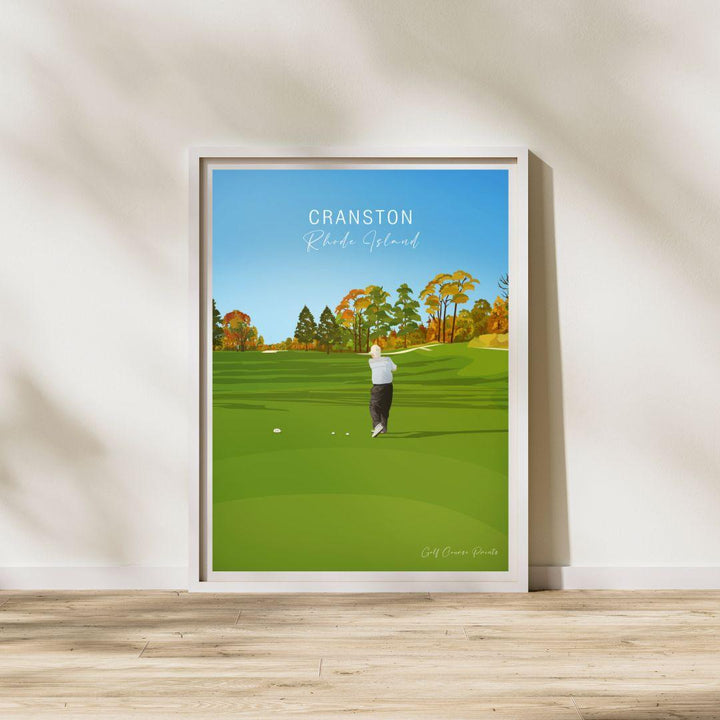 Cranston, Rhode Island - Signature Designs - Golf Course Prints