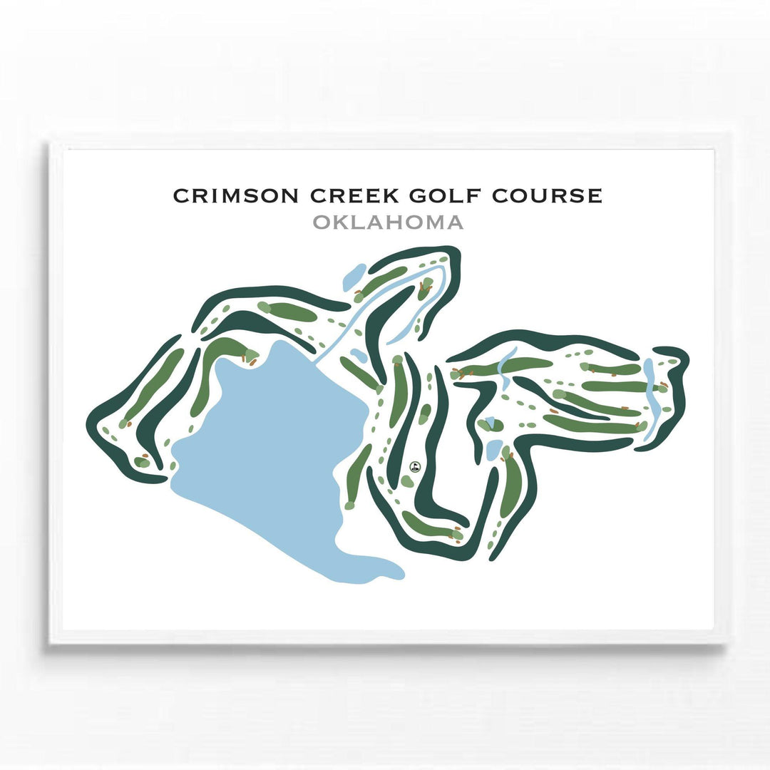 Crimson Creek Golf Course, Oklahoma - Printed Golf Courses - Golf Course Prints