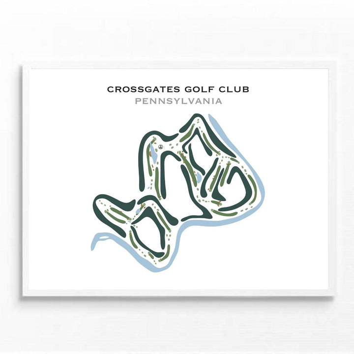 Crossgates Golf Club, Pennsylvania - Printed Golf Courses - Golf Course Prints