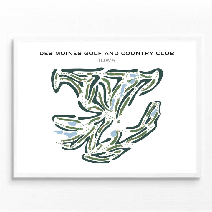 Des Moines Golf & Country Club, Iowa - Printed Golf Courses - Golf Course Prints
