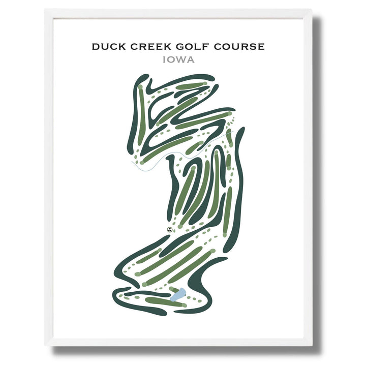 Duck Creek Golf Course, Iowa - Printed Golf Courses - Golf Course Prints