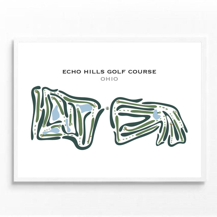 Echo Hills Golf Course, Ohio - Printed Golf Courses - Golf Course Prints