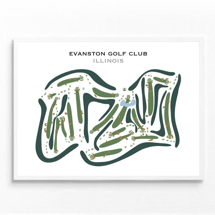 Evanston Golf Club, Illinois - Printed Golf Courses - Golf Course Prints