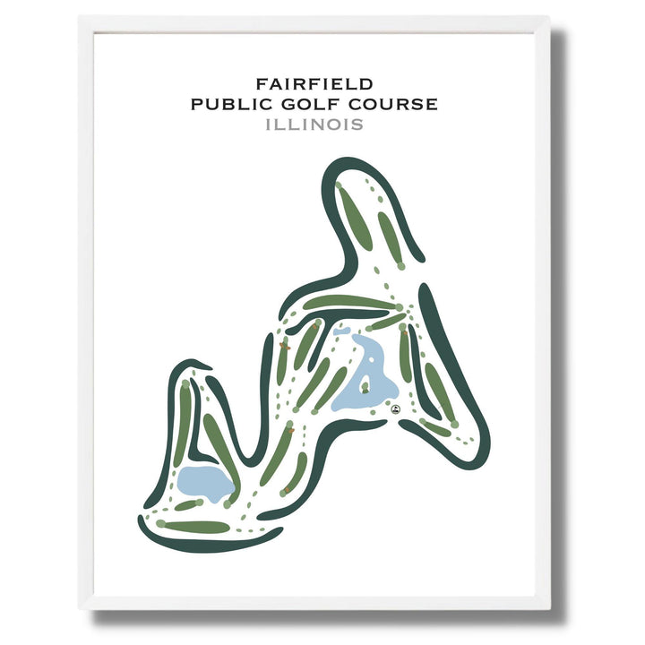 Fairfield Public Golf Course, Illinois - Printed Golf Courses - Golf Course Prints