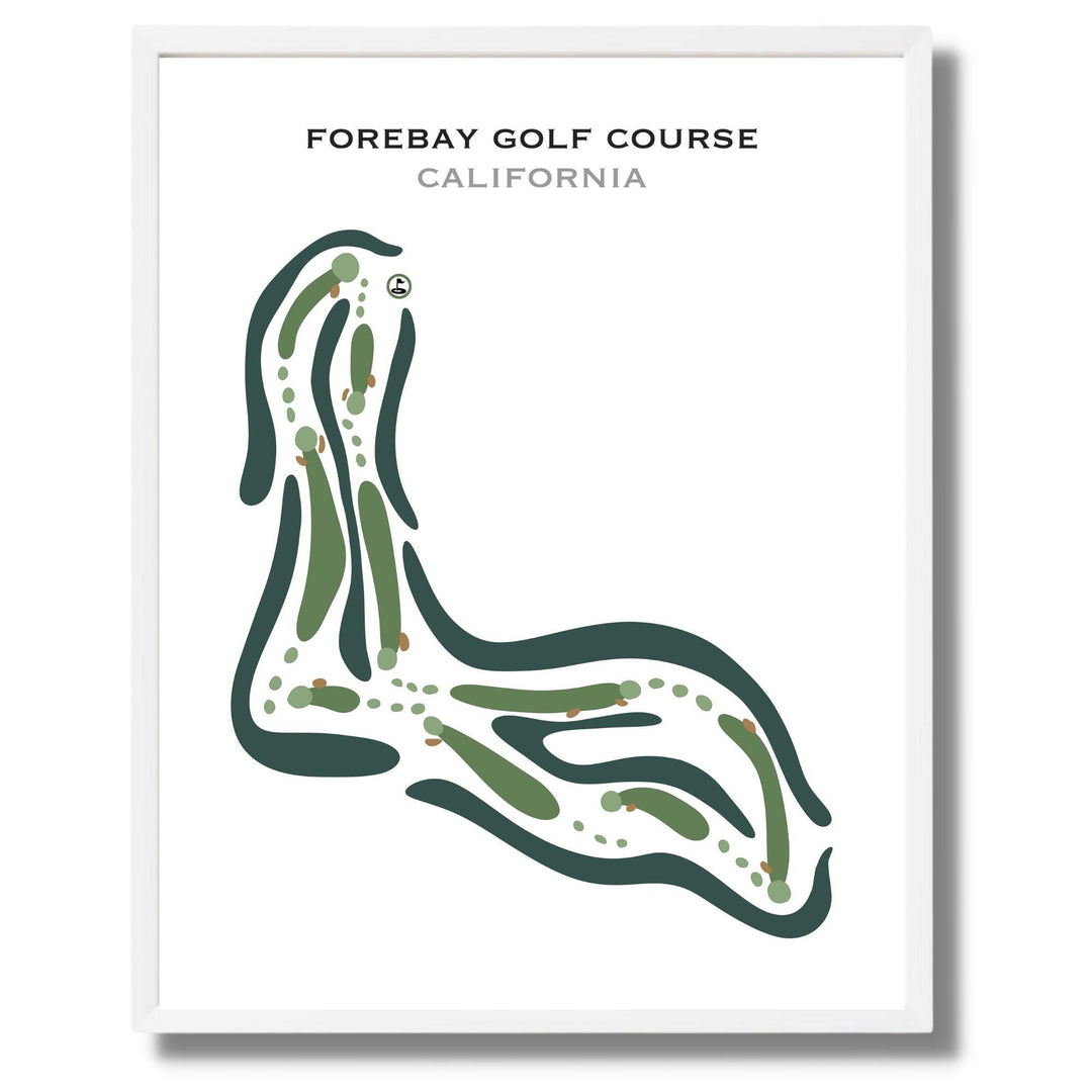 Forebay Golf Course, California - Printed Golf Courses - Golf Course Prints