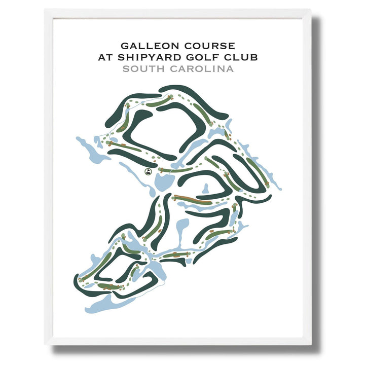 Galleon Course at Shipyard Golf Club, South Carolina - Printed Golf Courses - Golf Course Prints