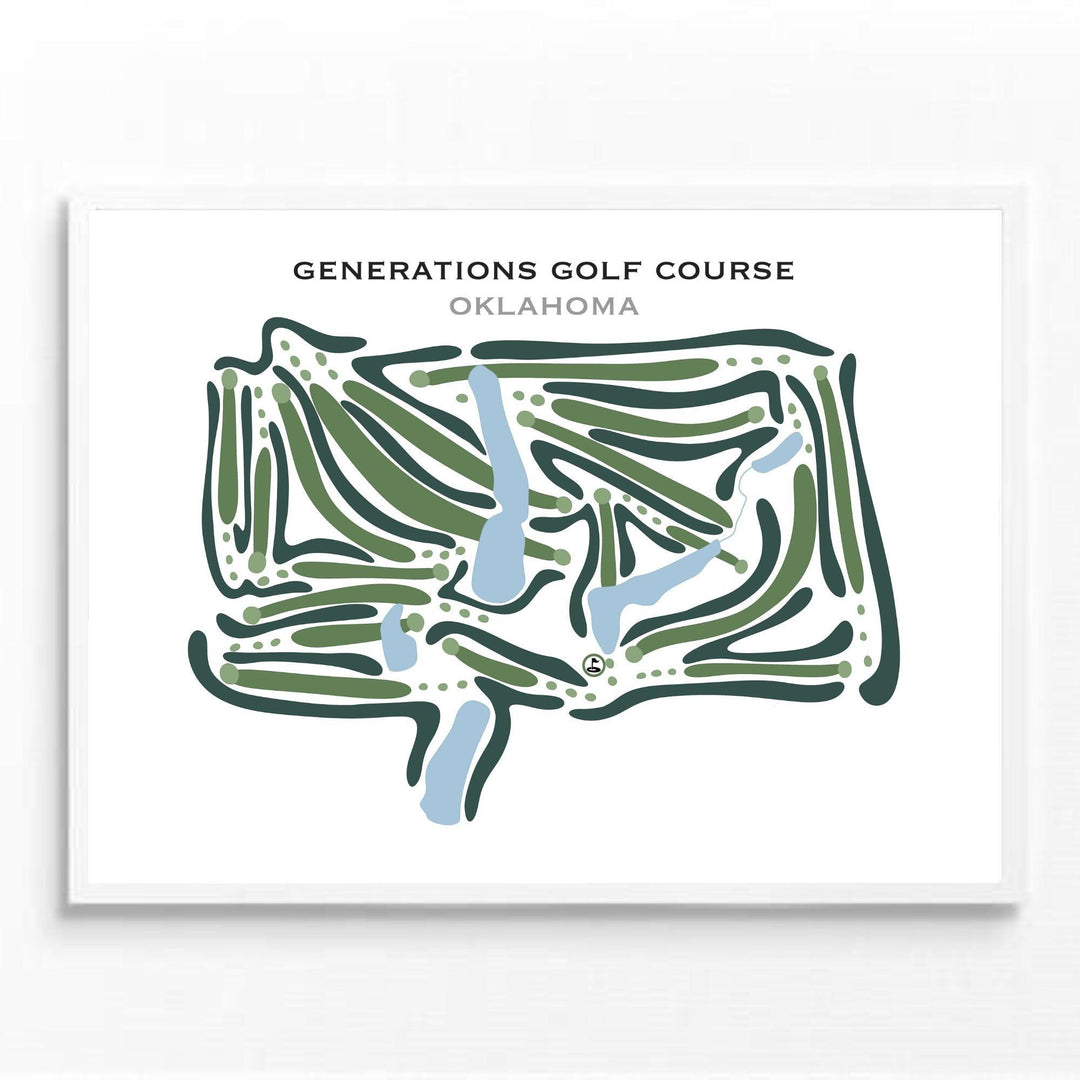 Generations Golf Course, Oklahoma - Printed Golf Courses - Golf Course Prints