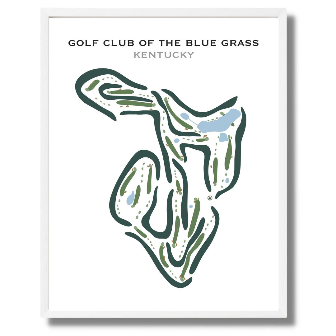 Golf Club of The Blue Grass, Kentucky - Printed Golf Courses - Golf Course Prints