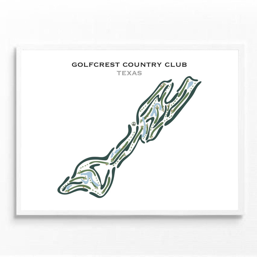 Golfcrest Country Club, Texas - Printed Golf Courses - Golf Course Prints