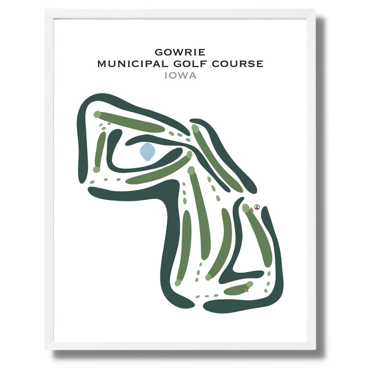 Gowrie Municipal Golf Course, Iowa - Printed Golf Courses - Golf Course Prints