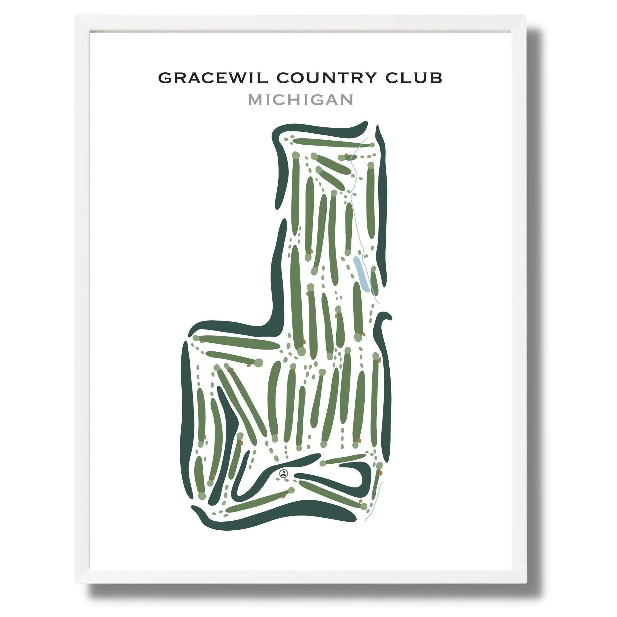 Buy the world best printed golf course Gracewil Country Club Michigan