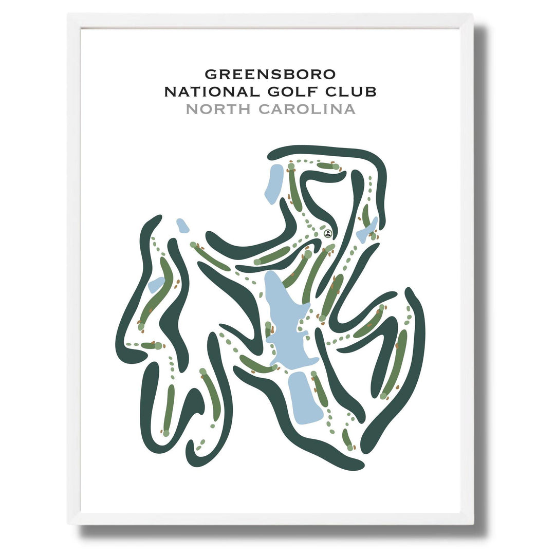 Greensboro National Golf Club, North Carolina - Printed Golf Courses - Golf Course Prints