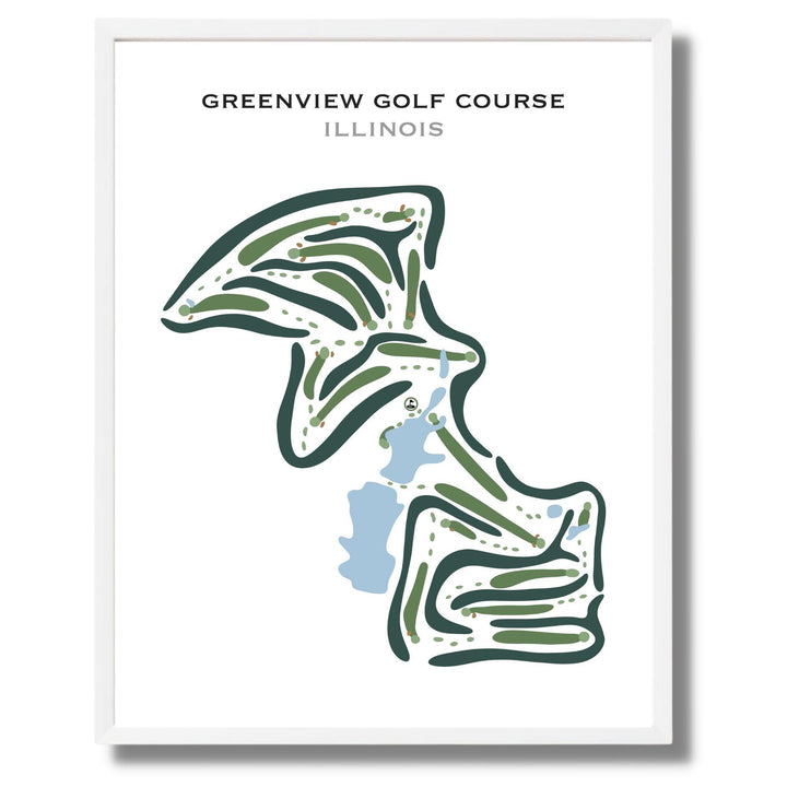 Greenview Golf Course, Illinois - Printed Golf Courses - Golf Course Prints