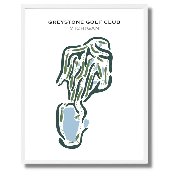 Greystone Golf Club, Michigan - Printed Golf Courses - Golf Course Prints