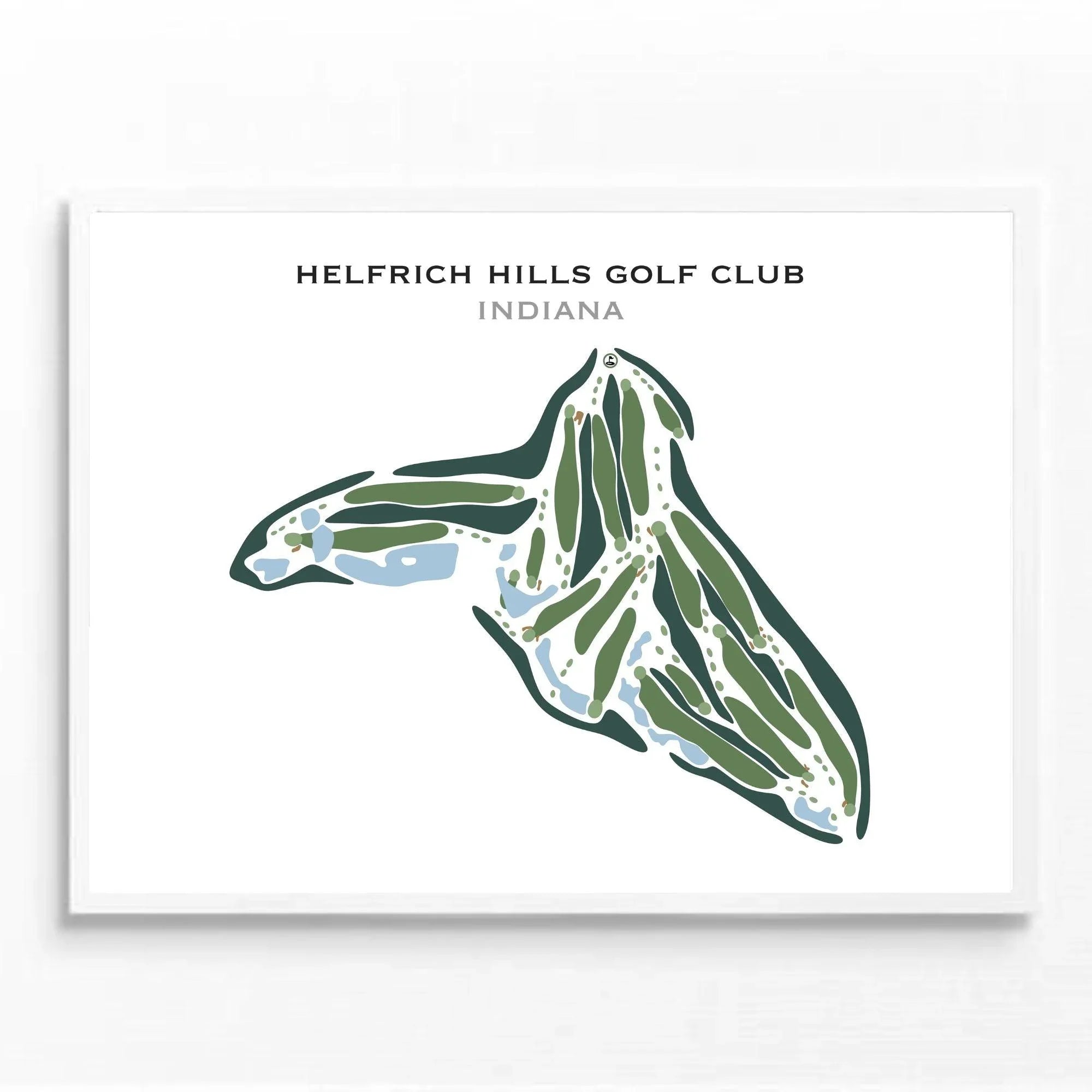 Buy the best printed golf course Helfreich Hills Golf Course, Indiana