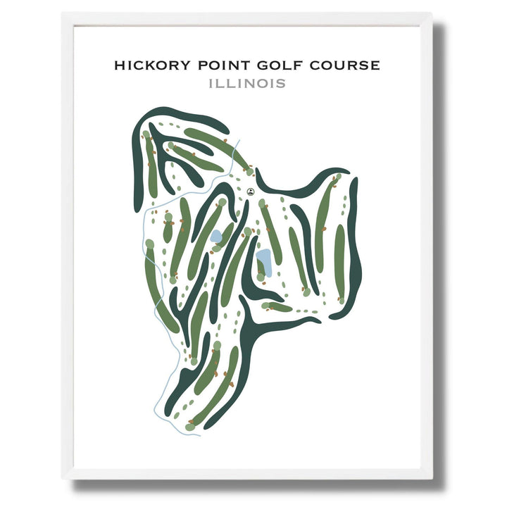 Hickory Point Golf Course, Illinois - Printed Golf Courses - Golf Course Prints