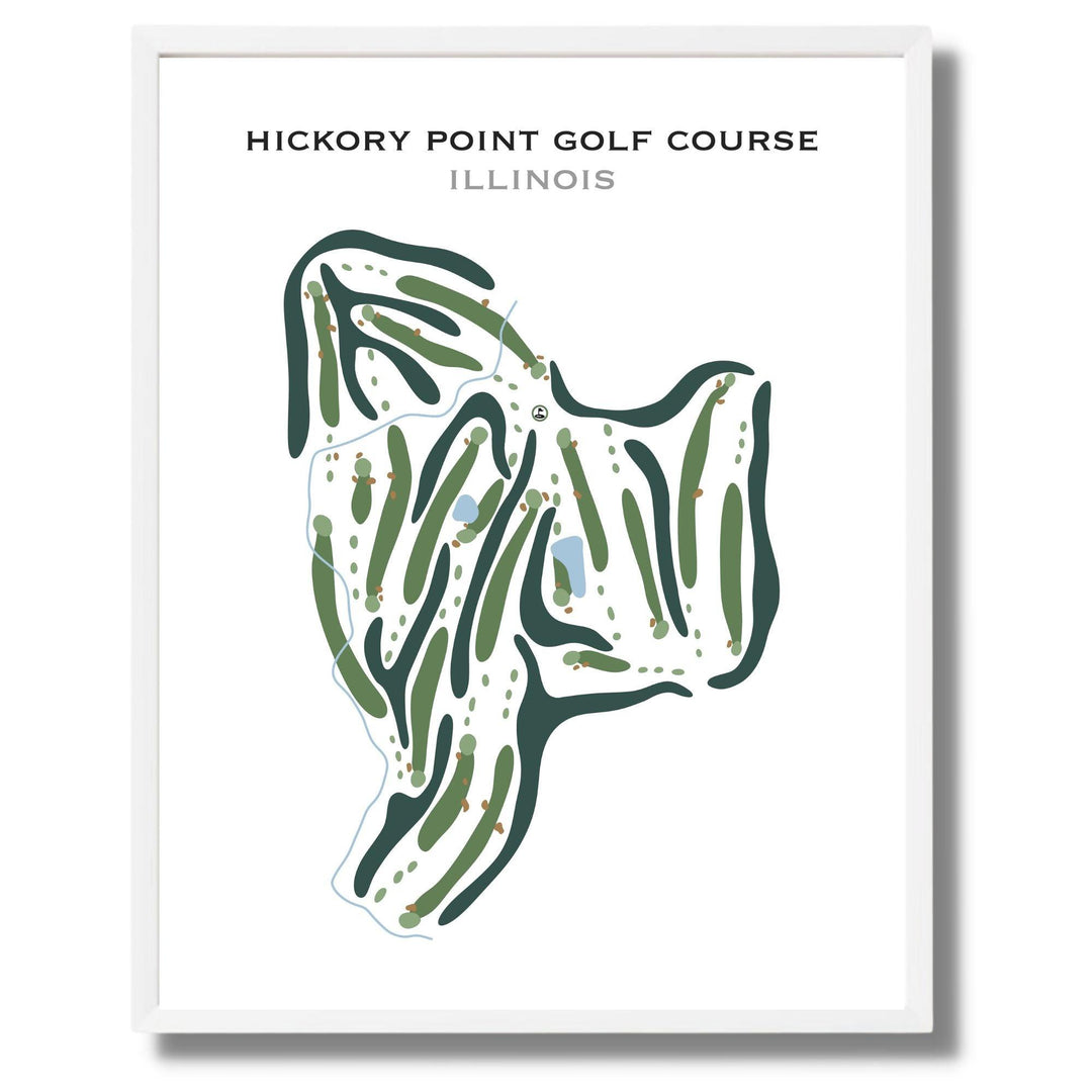 Hickory Point Golf Course, Illinois - Printed Golf Courses - Golf Course Prints