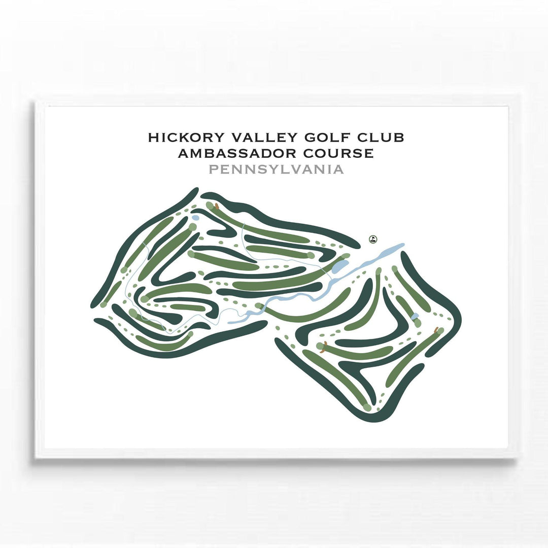 Hickory Valley Golf Club Ambassador Course, Pennsylvania - Printed Golf Courses - Golf Course Prints