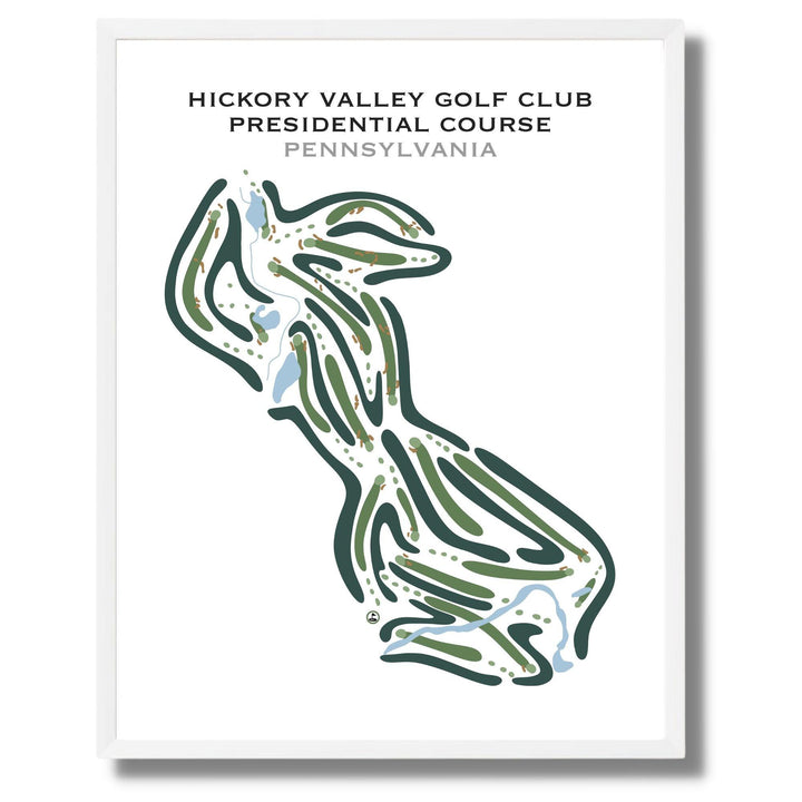 Hickory Valley Golf Club Presidential Course, Pennsylvania - Printed Golf Courses - Golf Course Prints