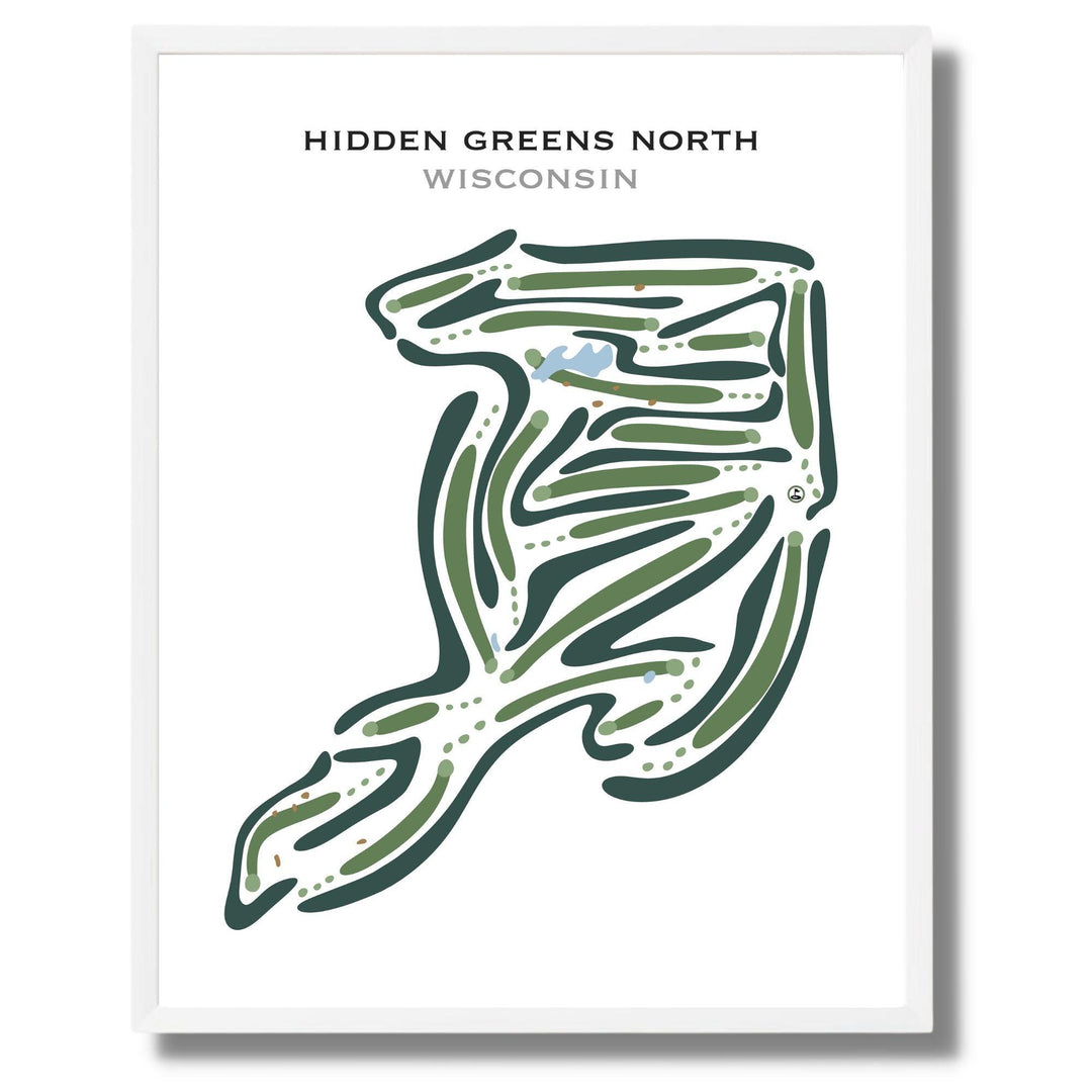 Hidden Greens North, Wisconsin - Printed Golf Courses - Golf Course Prints