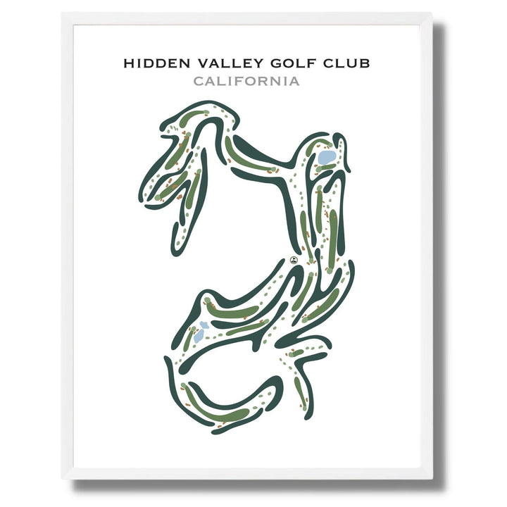 Hidden Valley Golf Club, California - Printed Golf Courses - Golf Course Prints