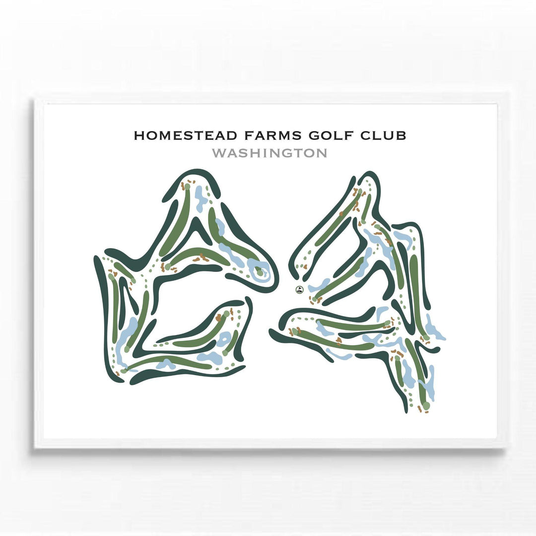 Homestead Farms Golf Club, Washington - Printed Golf Courses - Golf Course Prints