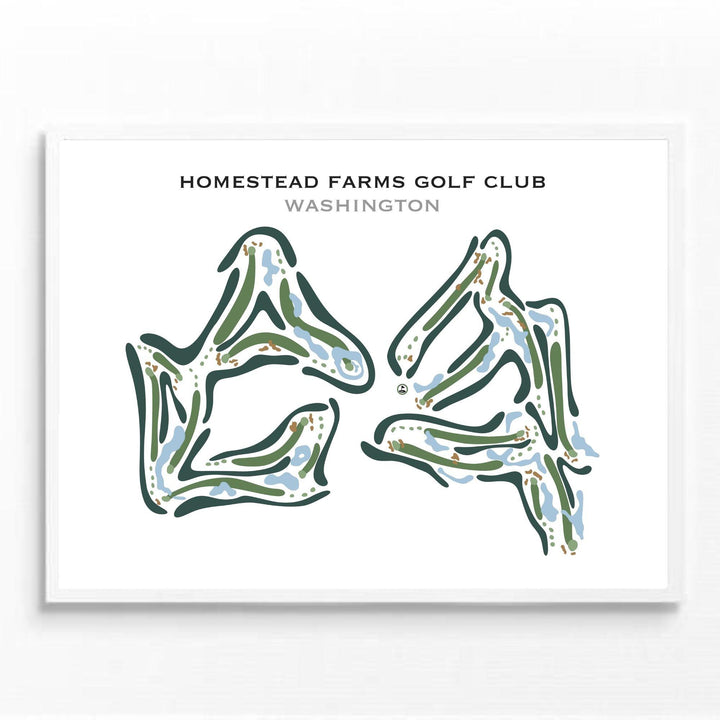 Homestead Farms Golf Club, Washington - Printed Golf Courses - Golf Course Prints