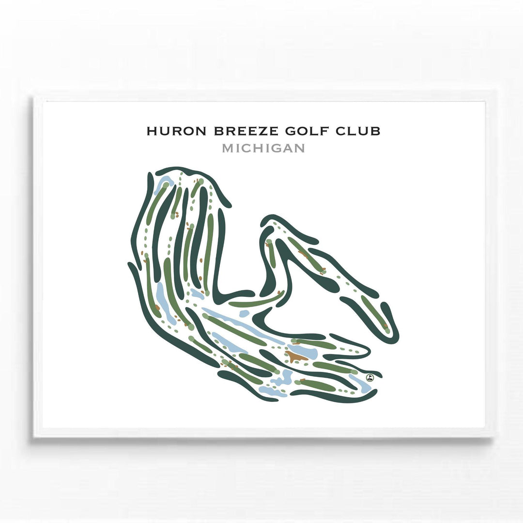 Huron Breeze Golf Club, Michigan - Printed Golf Courses - Golf Course Prints