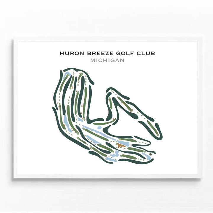 Huron Breeze Golf Club, Michigan - Printed Golf Courses - Golf Course Prints